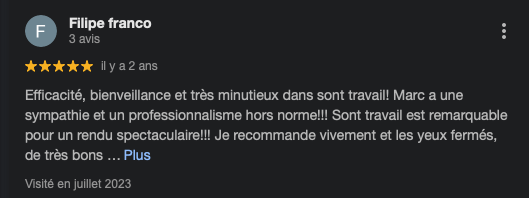 Extrait d’avis Google