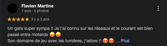 Extrait d’avis Google